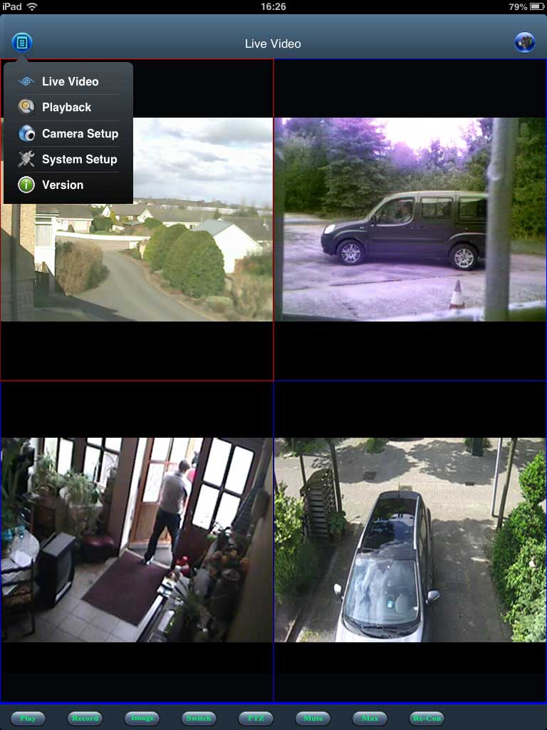 IP camera software which support 16 cameras.